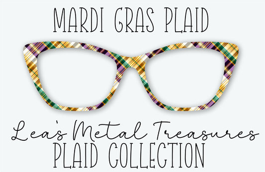 MARDI GRAS PLAID Eyewear Frame Toppers • NOVEMBER 2025 TOPPER OF THE MONTH
