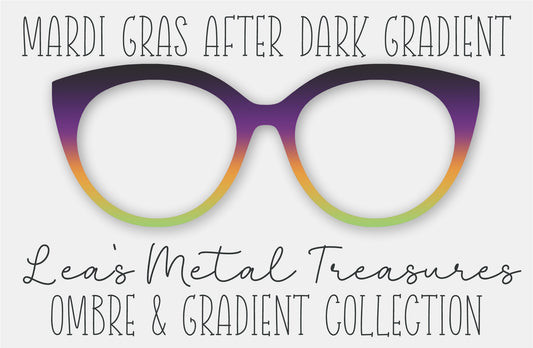 Mardi Gras After Dark Gradient Eyewear Frame Toppers