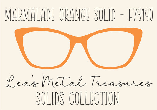 MARMALADE ORANGE SOLID F79140 Eyewear Frame Toppers COMES WITH MAGNETS