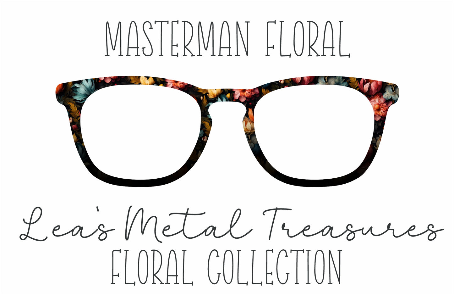 Masterman Floral Eyewear Frame Toppers COMES WITH MAGNETS