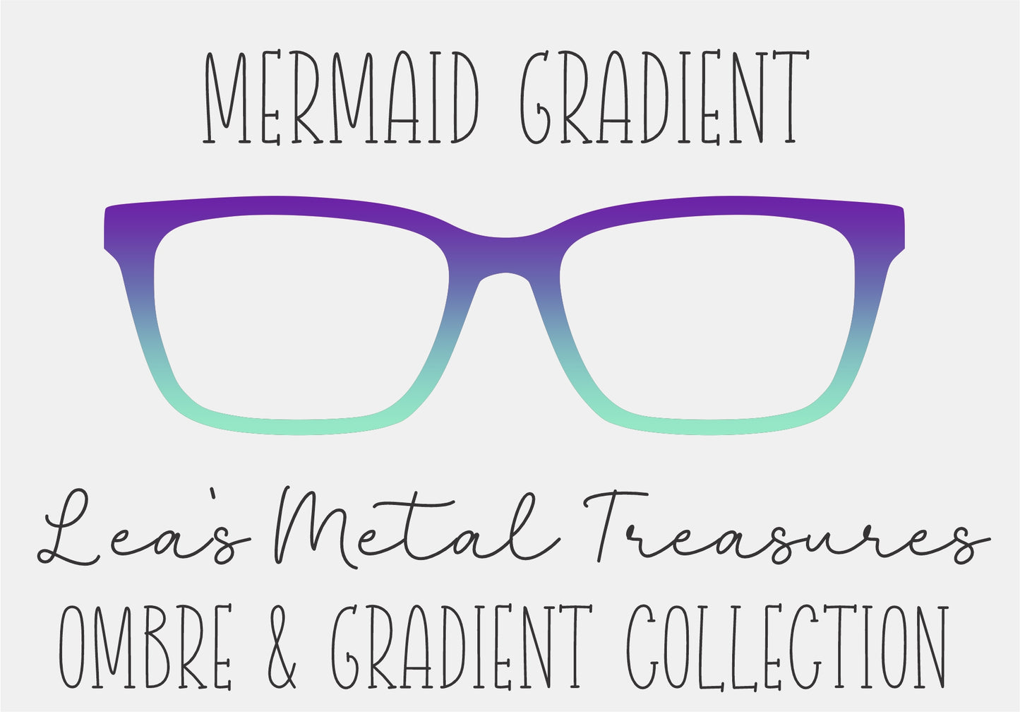 Mermaid Gradient Eyewear Frame Toppers COMES WITH MAGNETS