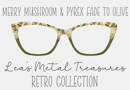 MERRY MUSHROOM AND PYREX FADE TO OLIVE Eyewear Frame Toppers