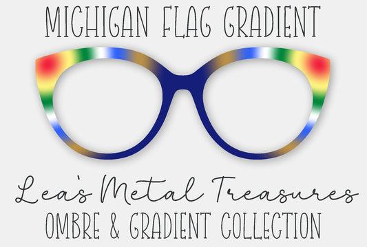 Michigan Flag Gradient Eyewear Frame Toppers