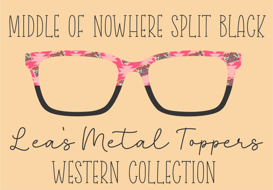 MIDDLE OF NOWHERE SPLIT BLACK Eyewear Frame Toppers COMES WITH MAGNETS