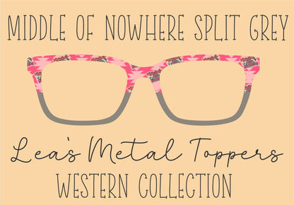 MIDDLE OF NOWHERE SPLIT GREY Eyewear Frame Toppers COMES WITH MAGNETS