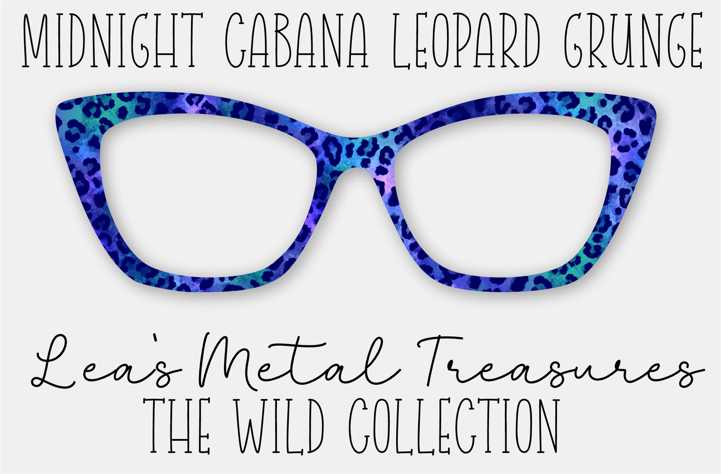 Midnight Cabana Leopard Grunge Eyewear Frame Toppers