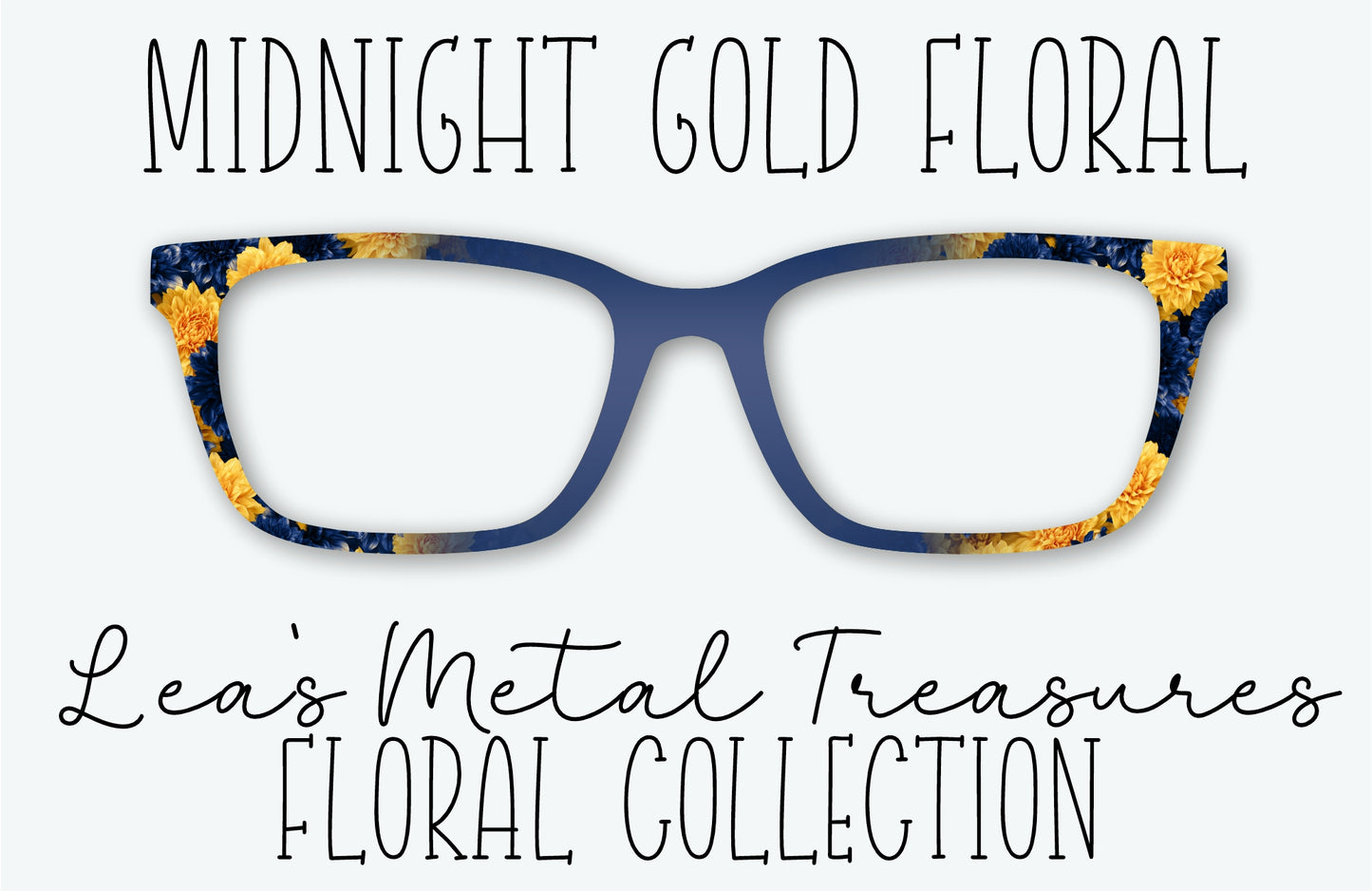 MIDNIGHT GOLD FLORAL Eyewear Frame Toppers