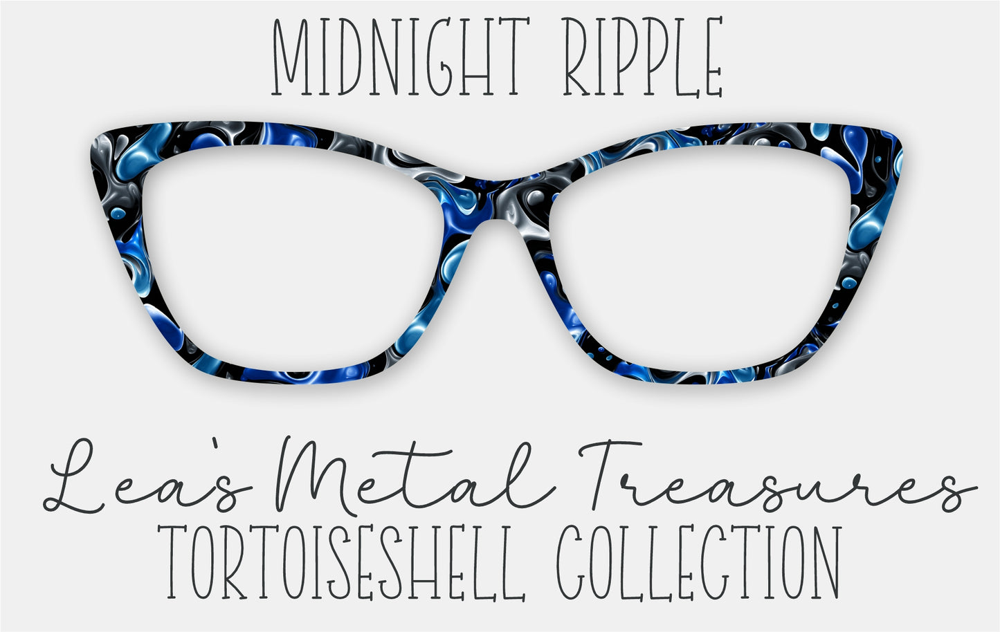 MIDNIGHT RIPPLE Tort inspired Eyewear Frame Toppers