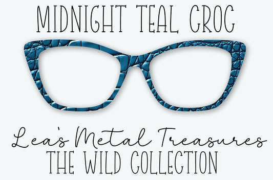 MIDNIGHT TEAL CROC Eyewear Frame Toppers