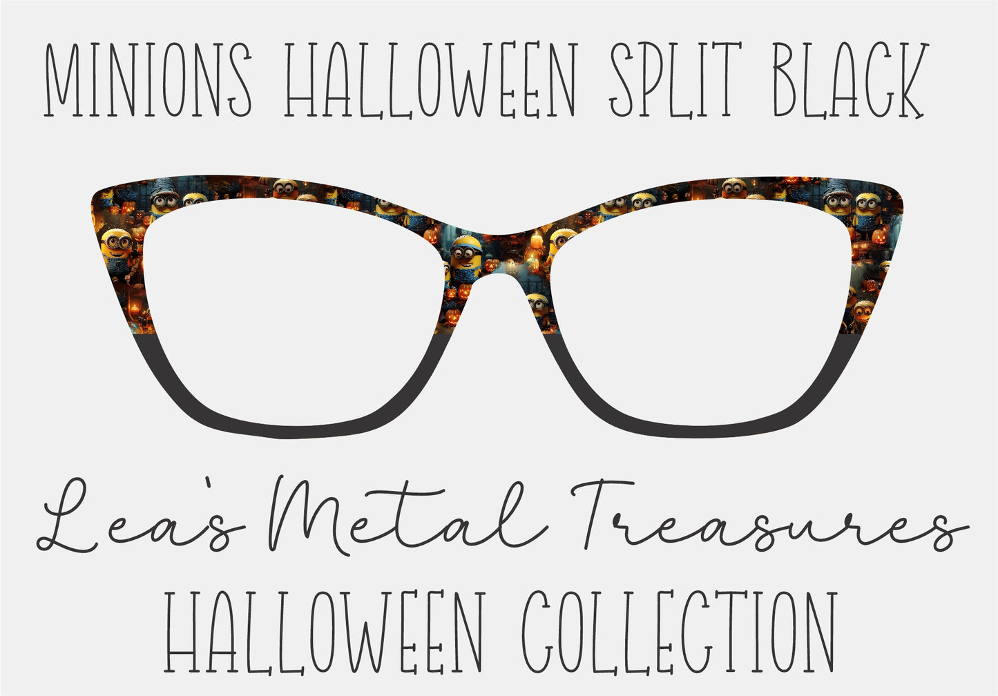 MINIONS HALLOWEEN SPLIT BLACK Eyewear Frame Toppers COMES WITH MAGNETS