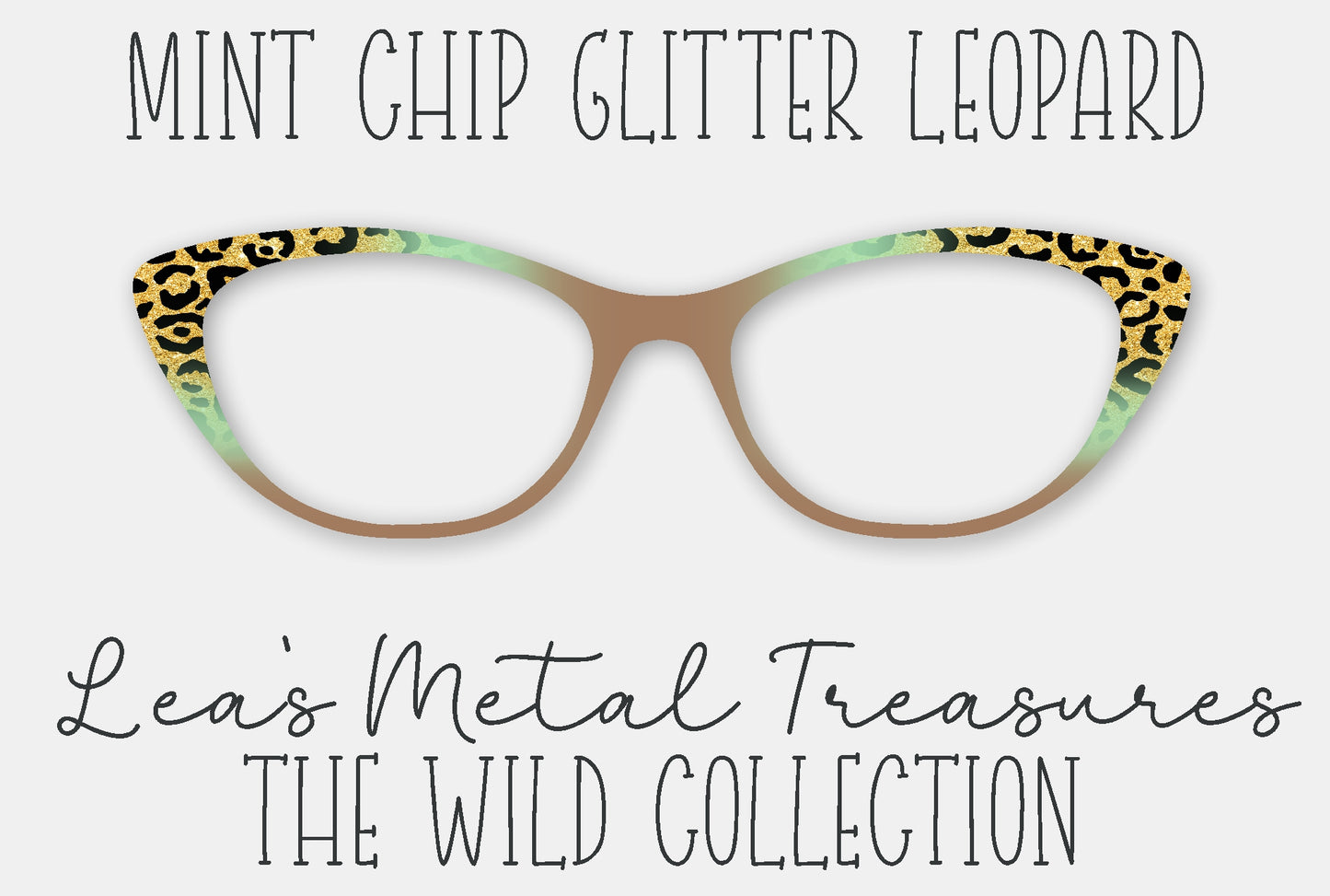 Mint Chip Leopard Eyewear Frame Toppers