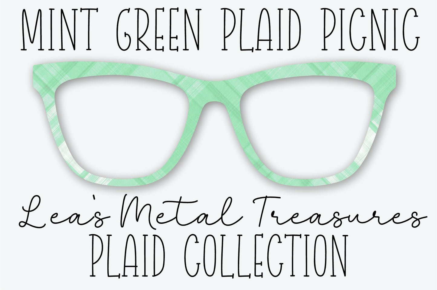 MINT GREEN PLAID PICNIC Eyewear Frame Toppers SEPTEMBER 2026 TOPPER OF THE MONTH