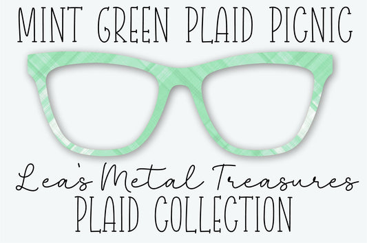 MINT GREEN PLAID PICNIC Eyewear Frame Toppers SEPTEMBER 2026 TOPPER OF THE MONTH