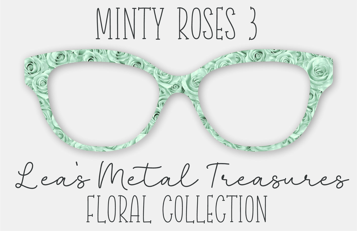 Minty Roses 3 • Magnetic Eyeglasses Topper