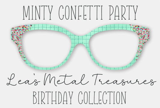 Minty Confetti Party Eyewear Frame Toppers COMES WITH MAGNETS