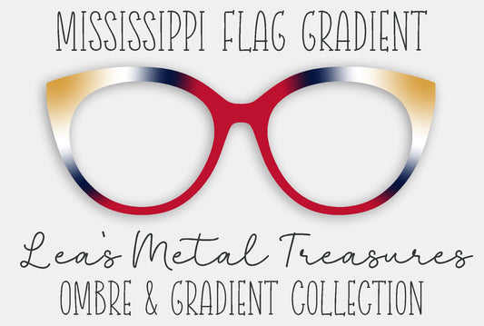 Mississippi Flag Gradient Eyewear Frame Toppers