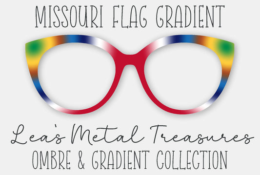 Missouri Flag Gradient Eyewear Frame Toppers