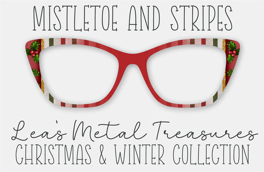 MISTLETOE AND STRIPES Eyewear Frame Toppers • October 2025 Topper of the Month