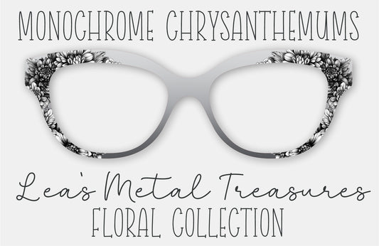 Monochrome Chrysanthemums • Magnetic Eyeglasses Topper