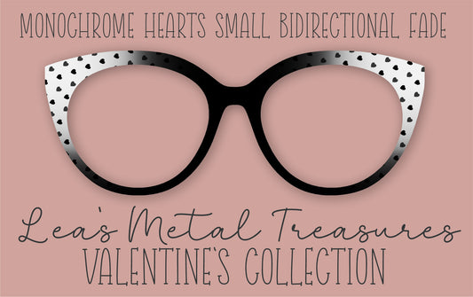 Monochrome Hearts BiDirectional Fade • Magnetic Eyeglasses Toppers