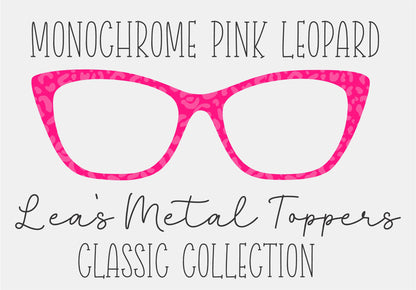 MONOCHROME PINK LEOPARD Eyewear Frame Toppers COMES WITH MAGNETS
