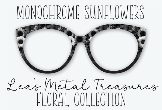 Monochrome Sunflowers Eyewear Frame Toppers
