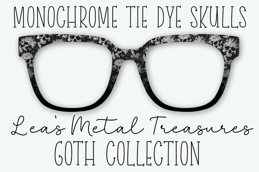 MONOCHROME TIE DYE SKULLS Eyewear Frame Toppers