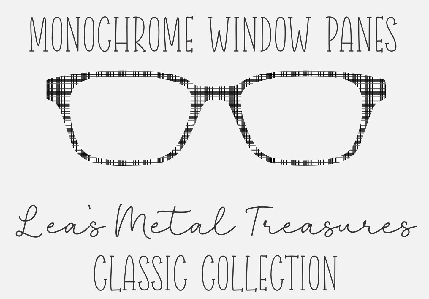 MONOCHROME WINDOW PANES Eyewear Frame Toppers COMES WITH MAGNETS