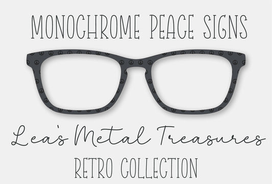 Monochrome Peace Signs Eyewear Frame Toppers COMES WITH MAGNETS