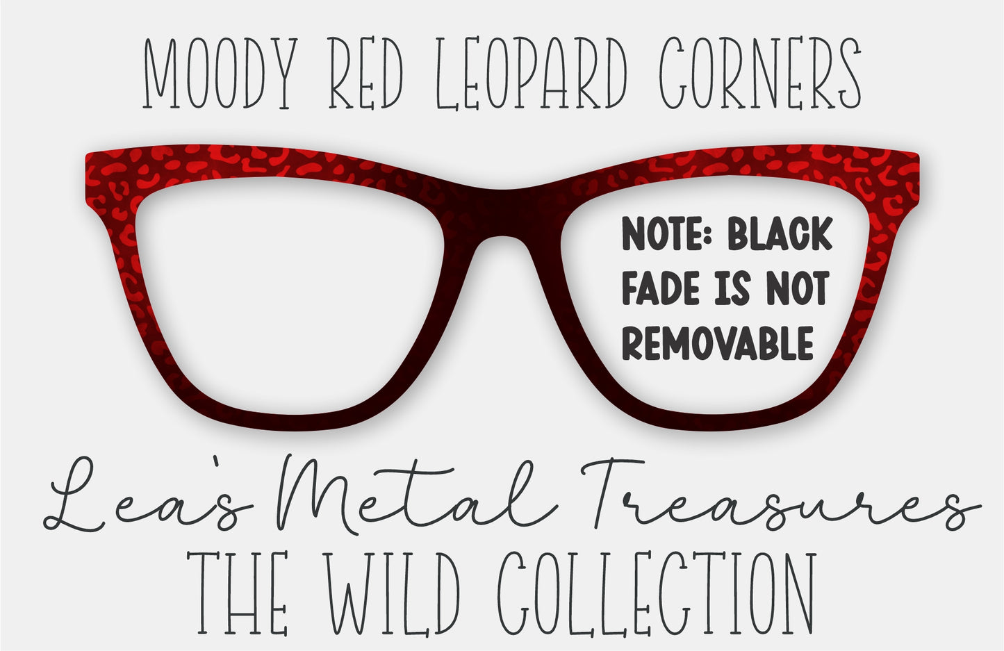 Moody Red Leopard Corners Eyewear Frame Toppers