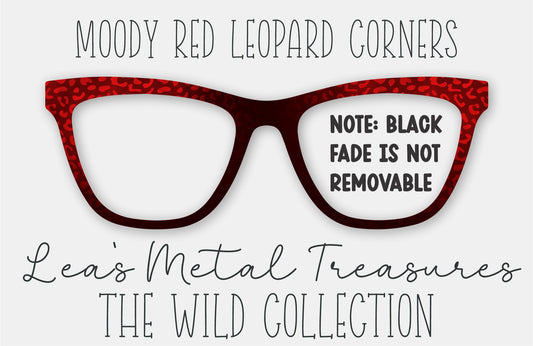 Moody Red Leopard Corners Eyewear Frame Toppers