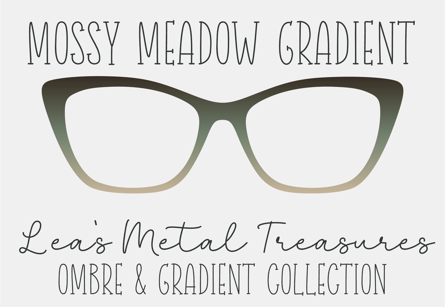 Mossy Meadow Gradient Eyewear Frame Toppers COMES WITH MAGNETS