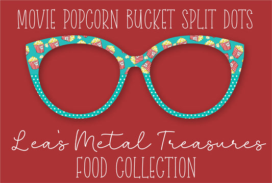 MOVIE POPCORN BUCKETS SPLIT DOTS Eyewear Frame Toppers