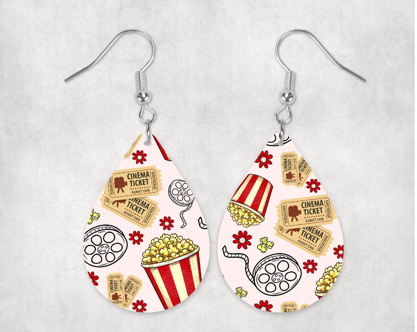 MOVIE POPCORN AND TICKETS Eyewear Frame Toppers