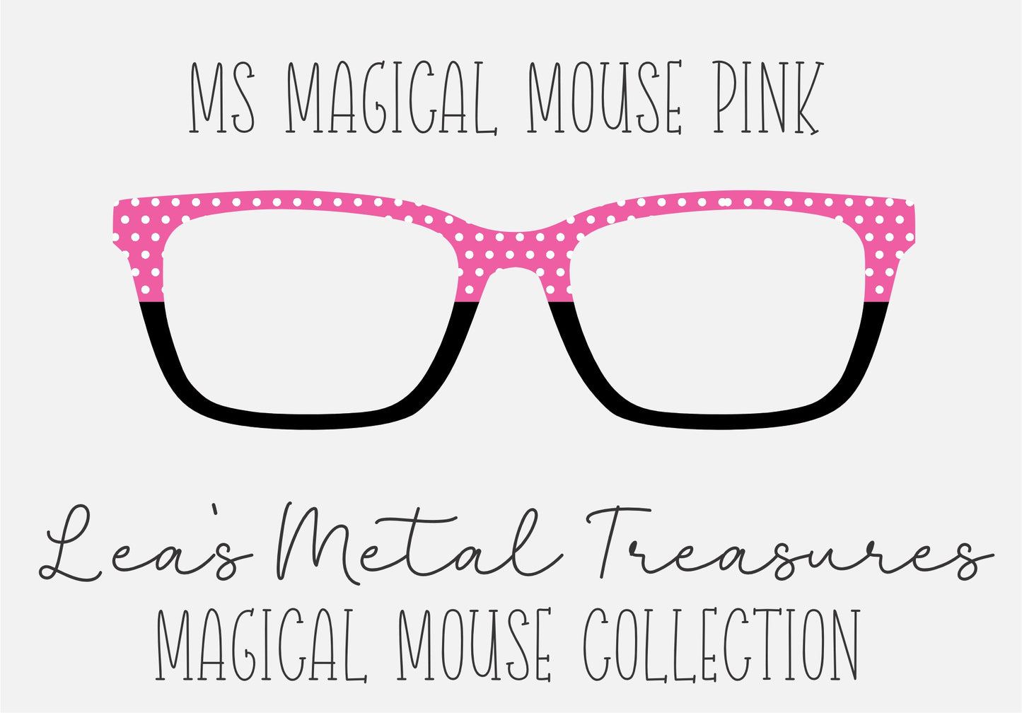 MS MAGICAL MOUSE PINK Eyewear Frame Toppers COMES WITH MAGNETS