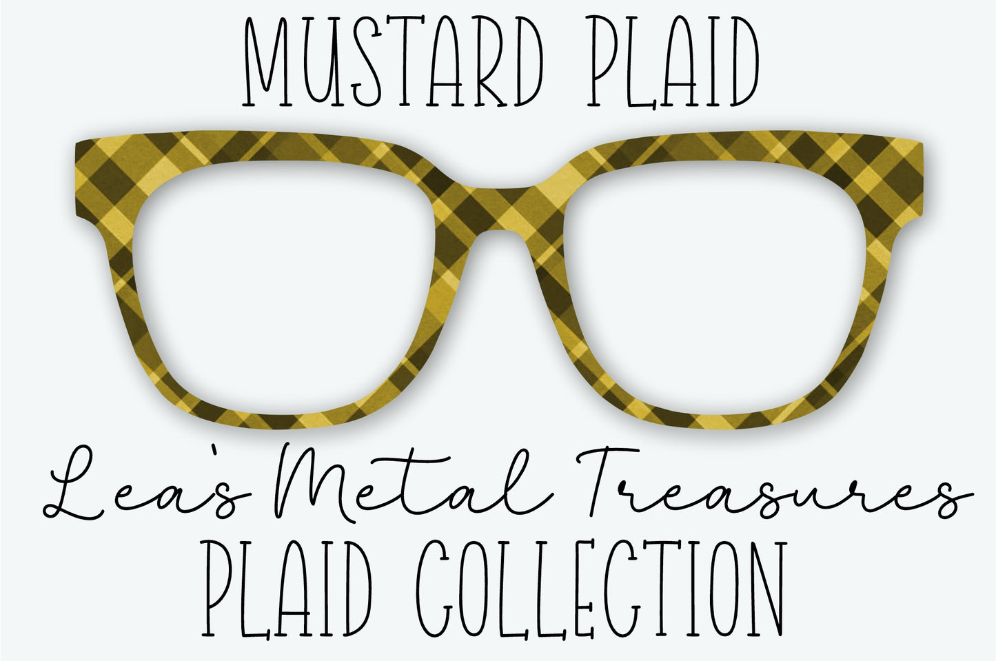 MUSTARD PLAID Eyewear Frame Toppers SEPTEMBER 2026 TOPPER OF THE MONTH