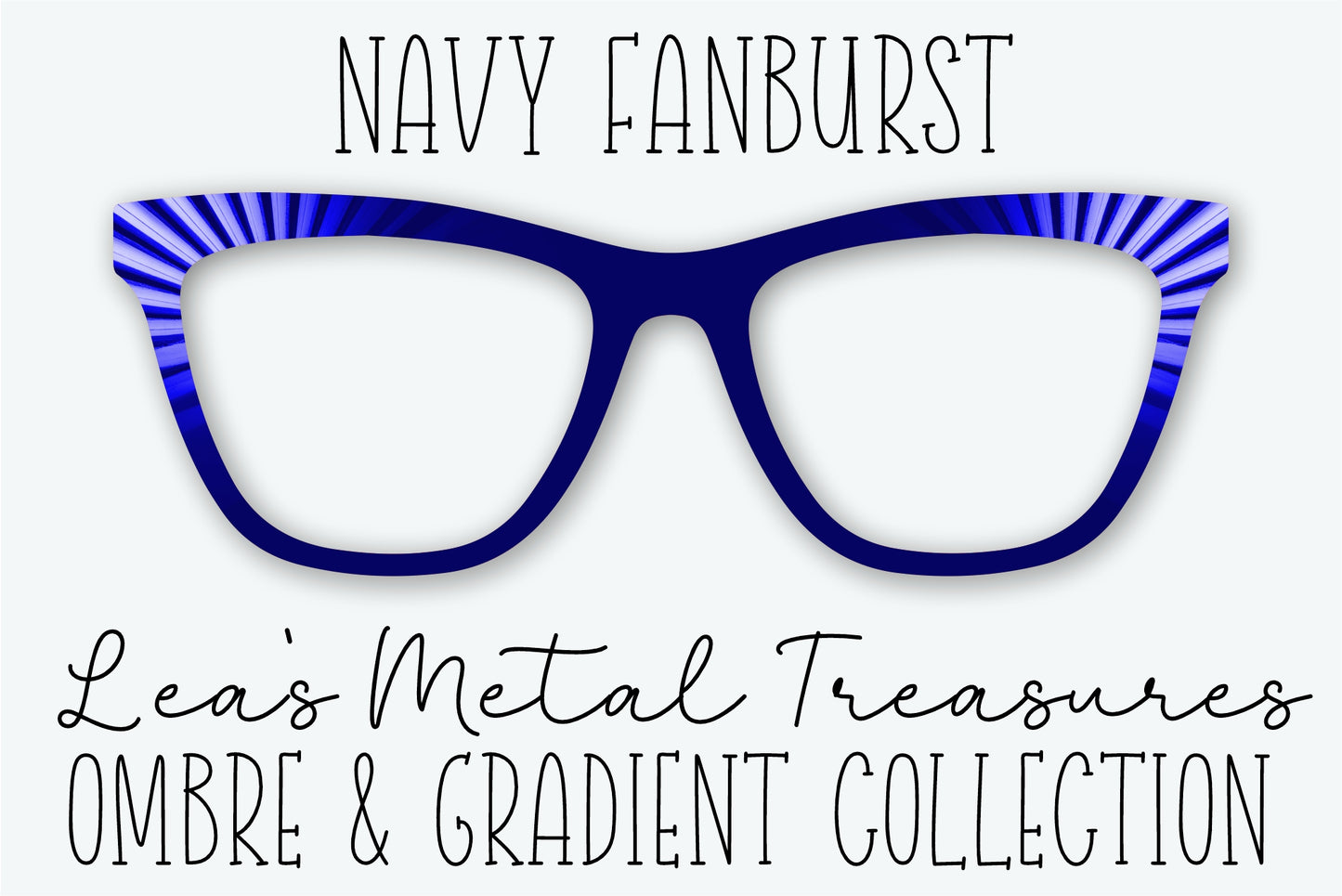 Navy Fanburst Eyewear Frame Toppers • JANUARY 2026 TOPPER OF THE MONTH