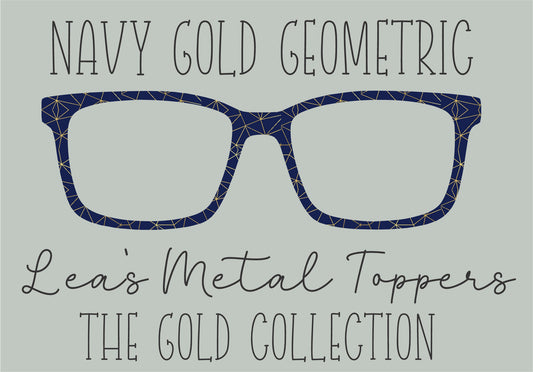 NAVY GOLD GEOMETRIC Eyewear Frame Toppers COMES WITH MAGNETS