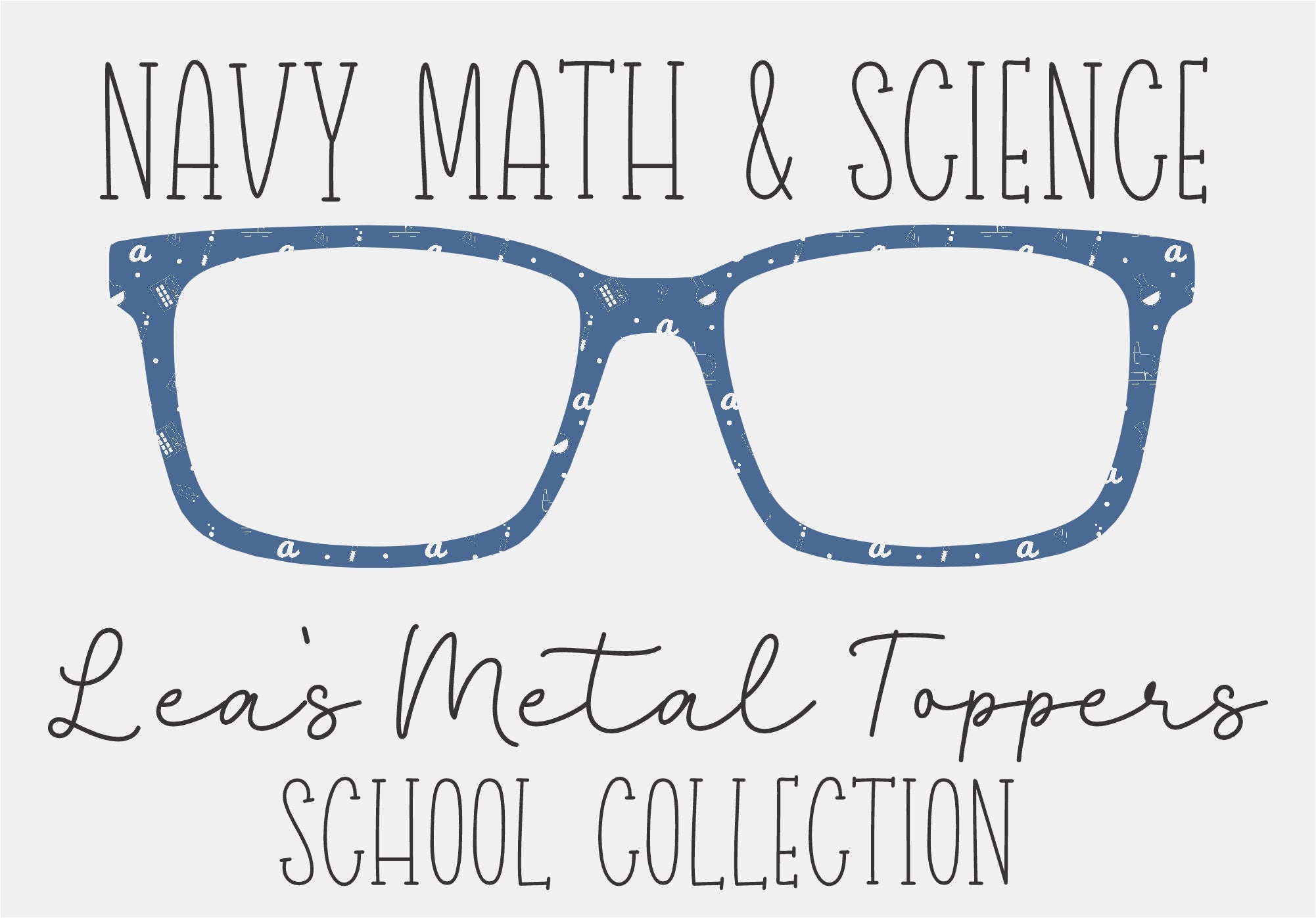 NAVY MATH AND SCIENCE Eyewear Frame Toppers COMES WITH MAGNETS ...
