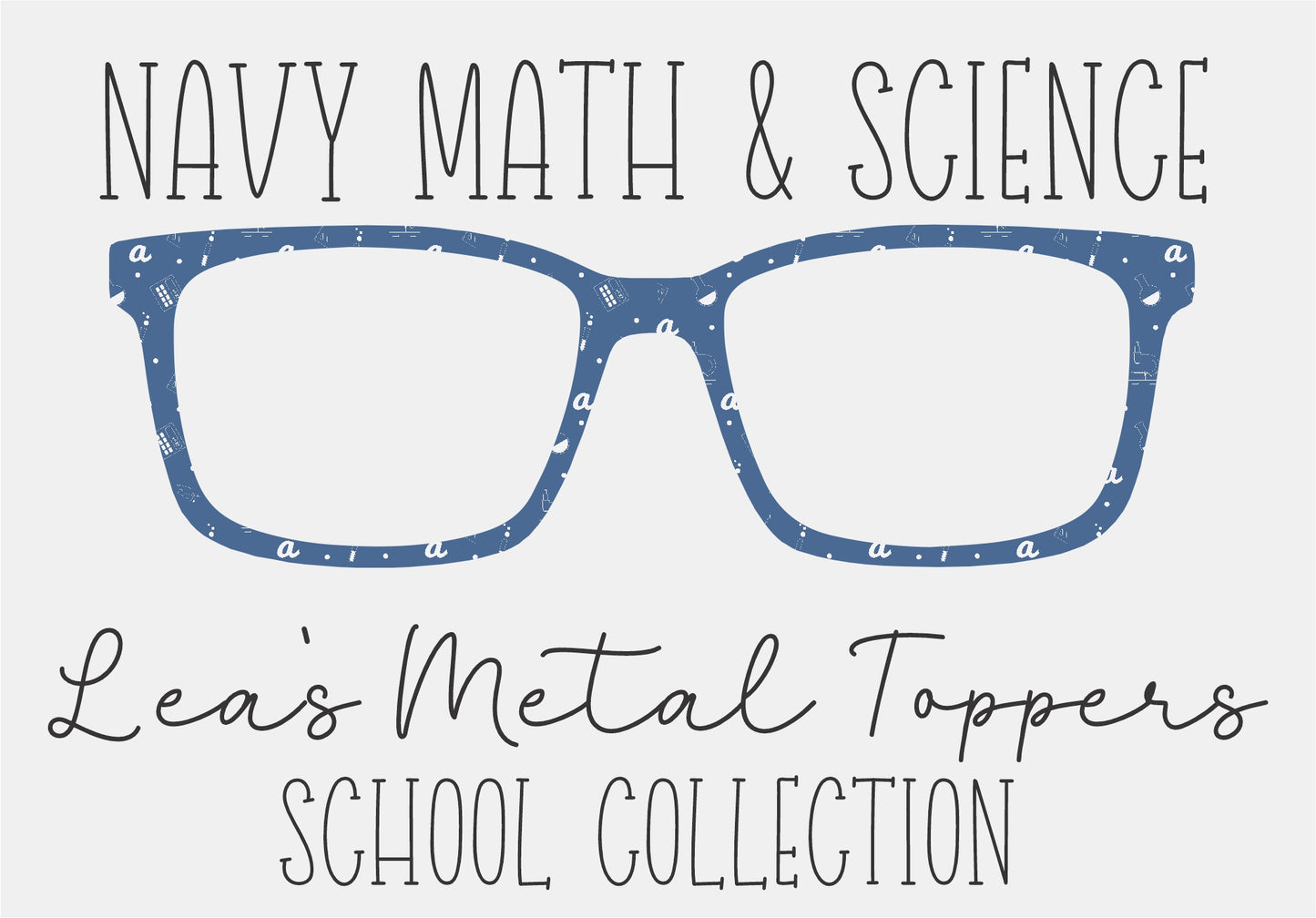 NAVY MATH AND SCIENCE Eyewear Frame Toppers COMES WITH MAGNETS