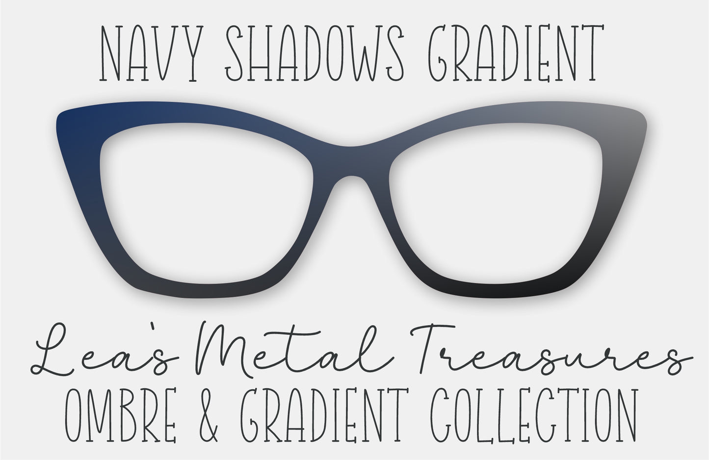 Navy Shadows Gradient • Magnetic Eyeglasses Toppers