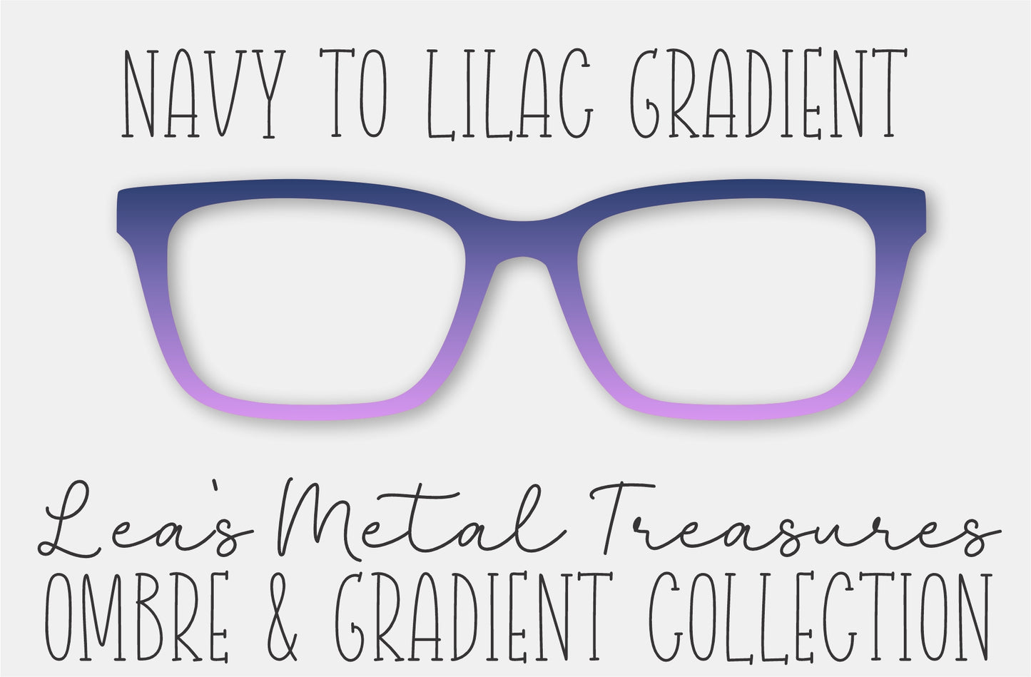 Navy to Lilac Gradient Eyewear Frame Toppers COMES WITH MAGNETS