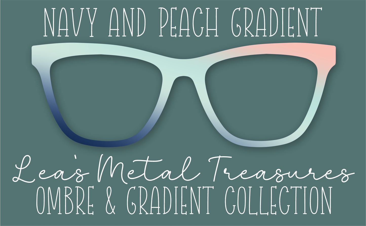 Navy and Peach Gradient Eyewear Frame Toppers