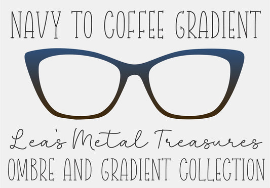 NAVY TO COFFEE GRADIENT Eyewear Frame Toppers COMES WITH MAGNETS