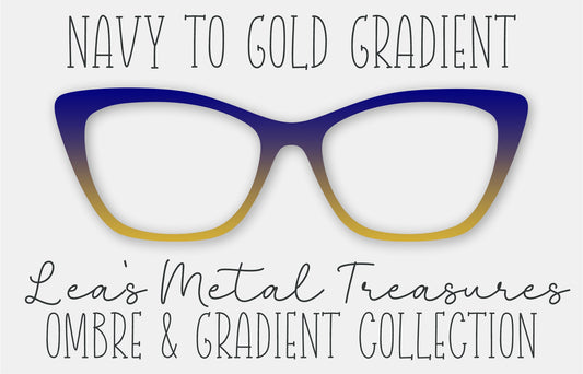 Navy to Gold Gradient Eyewear Frame Toppers
