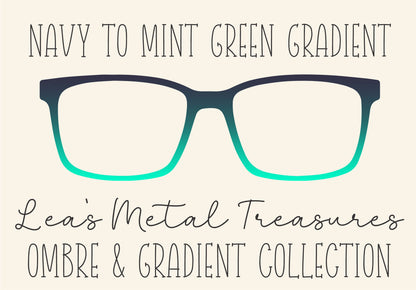 NAVY TO MINT GREEN GRADIENT Eyewear Frame Toppers COMES WITH MAGNETS