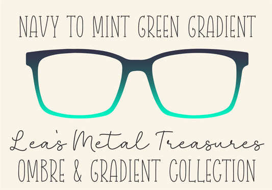 NAVY TO MINT GREEN GRADIENT Eyewear Frame Toppers COMES WITH MAGNETS