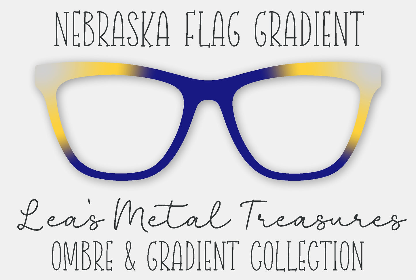 Nebraska Flag Gradient Eyewear Frame Toppers