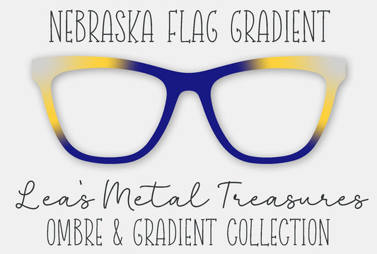 Nebraska Flag Gradient Eyewear Frame Toppers