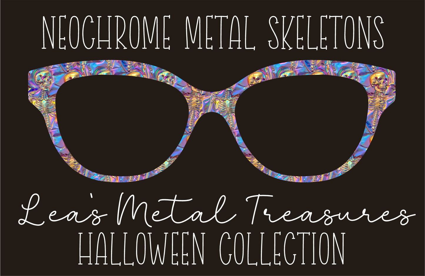 Neochrome Metal Skeletons Eyewear Frame Toppers COMES WITH MAGNETS